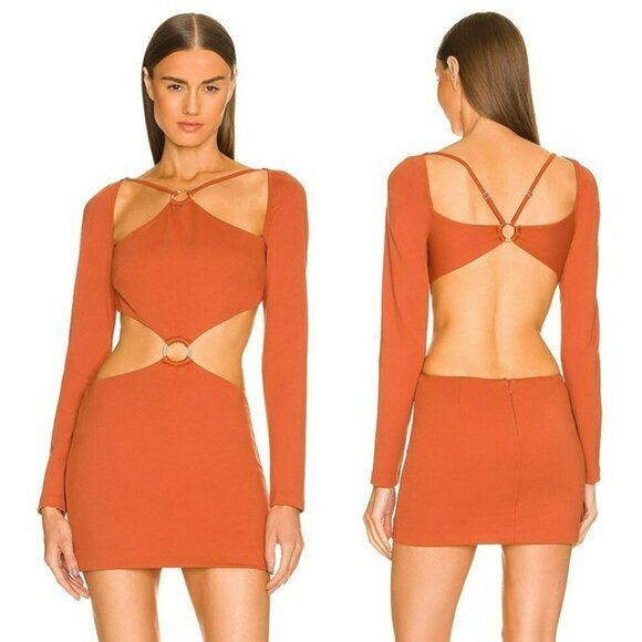 Dundas Xrevolve Jade Mini Dress - Rust